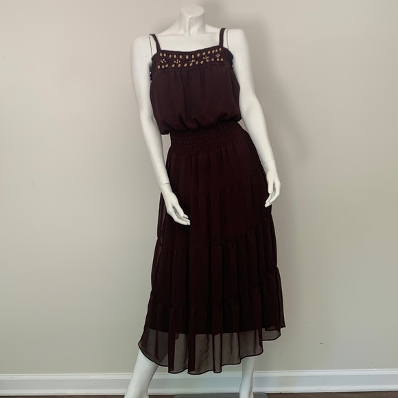 Dress Barn Dresses & Skirts - Dress Barn Women's Regular Polyester Mid-Calf Spaghetti Strapp Sleeve Dress 8